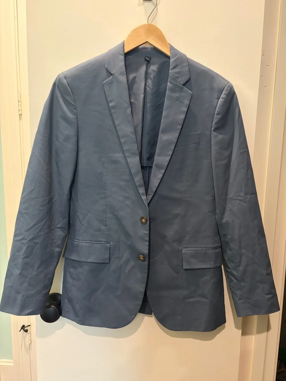 J.Crew Thompson Slim Fit 100% Cotton Suit Jacket in slate blue